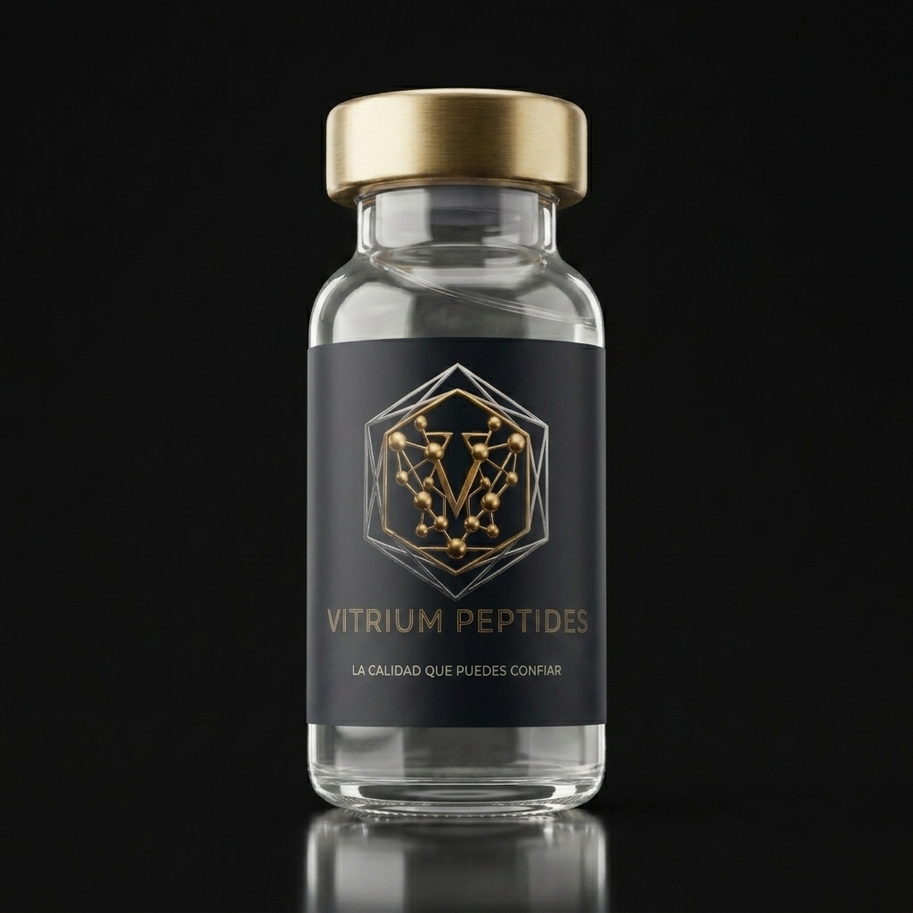 Frasco Vitrium Peptides con etiqueta original